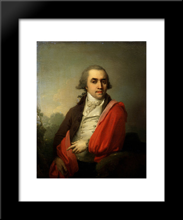 Portrait Of Torsukov Ardalyon 20x24 Black Modern Wood Framed Art Print Poster by Borovikovsky, Vladimir