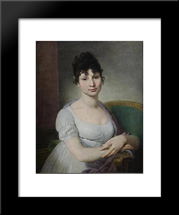 Praskovia Bestuzhev 20x24 Black Modern Wood Framed Art Print Poster by Borovikovsky, Vladimir
