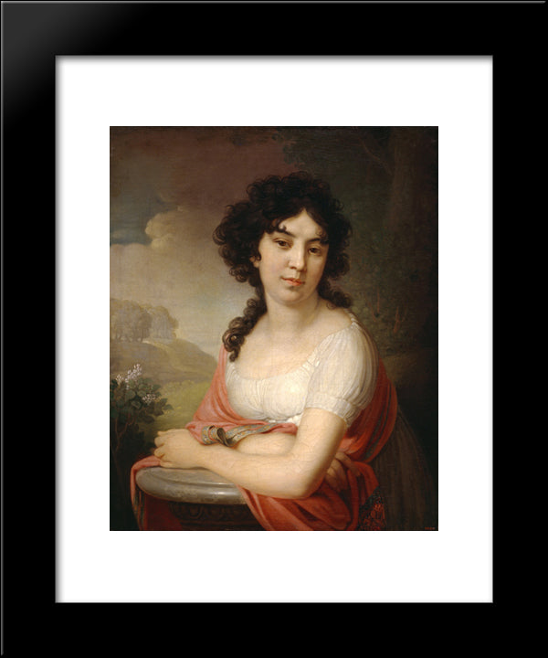Princess Lopukhina 20x24 Black Modern Wood Framed Art Print Poster by Borovikovsky, Vladimir