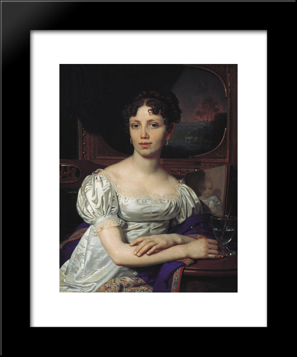 Rodzianko Ekaterina 20x24 Black Modern Wood Framed Art Print Poster by Borovikovsky, Vladimir