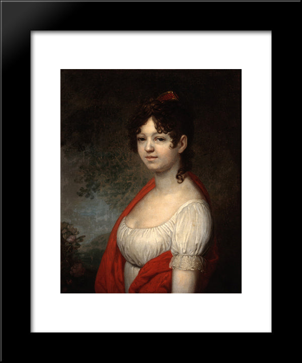 Varvara Andreyevna Tomilova 20x24 Black Modern Wood Framed Art Print Poster by Borovikovsky, Vladimir