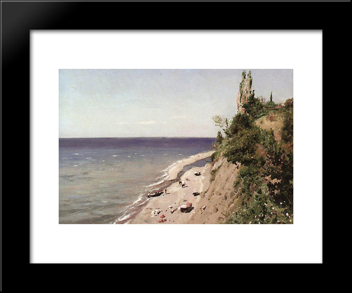 Crimean Seashore 20x24 Black Modern Wood Framed Art Print Poster by Makovsky, Vladimir