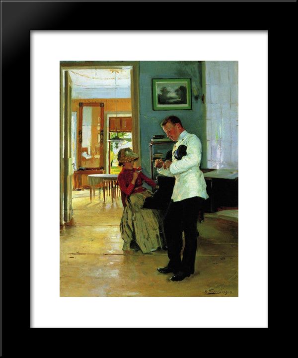Declaration Of Love 20x24 Black Modern Wood Framed Art Print Poster by Makovsky, Vladimir