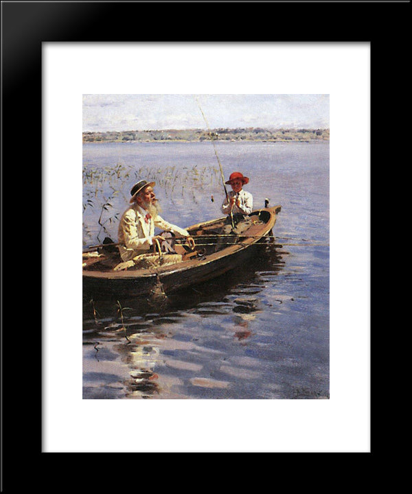 Fisher. Finland. 20x24 Black Modern Wood Framed Art Print Poster by Makovsky, Vladimir