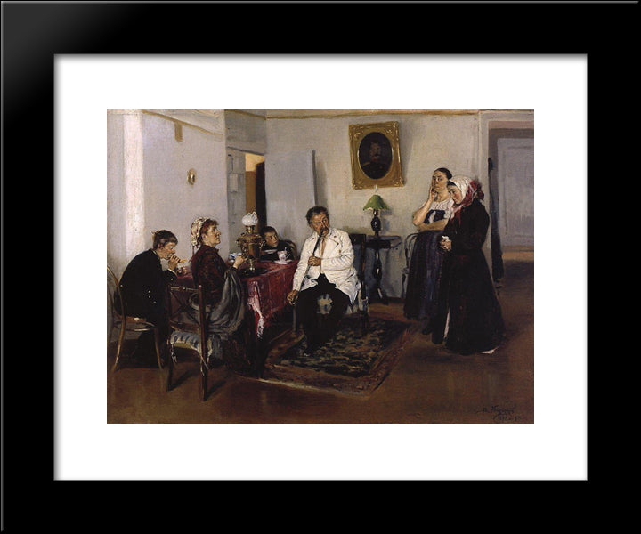 Hiring A Servants 20x24 Black Modern Wood Framed Art Print Poster by Makovsky, Vladimir