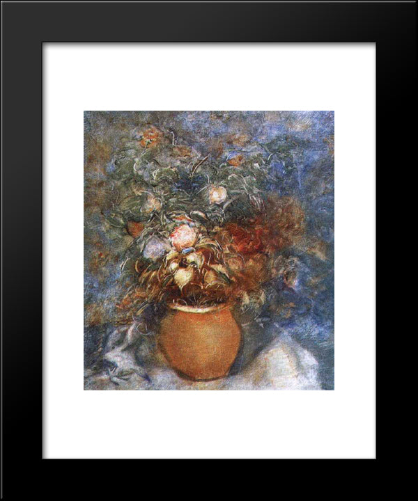 Flowers 20x24 Black Modern Wood Framed Art Print Poster by Tatlin, Vladimir