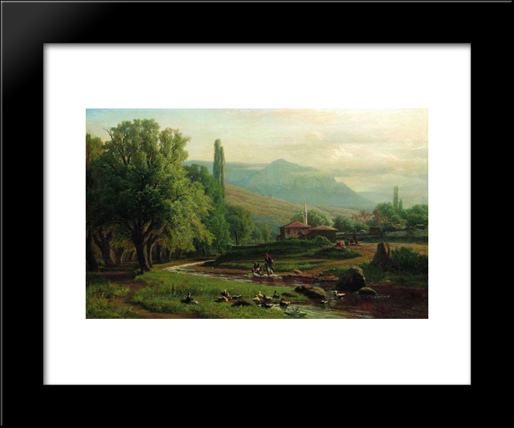 Crimean Summer Landscape 20x24 Black Modern Wood Framed Art Print Poster by Orlovsky, Volodymyr
