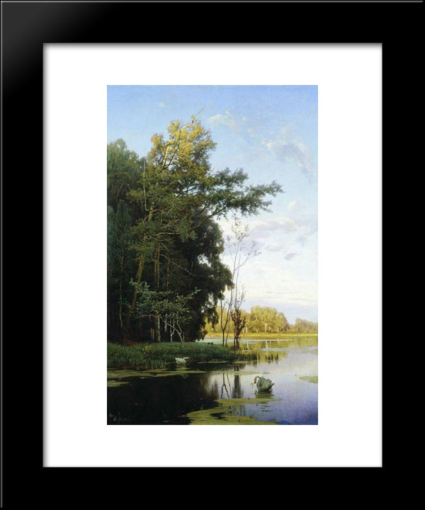 Lake In Gatchina Park 20x24 Black Modern Wood Framed Art Print Poster by Orlovsky, Volodymyr