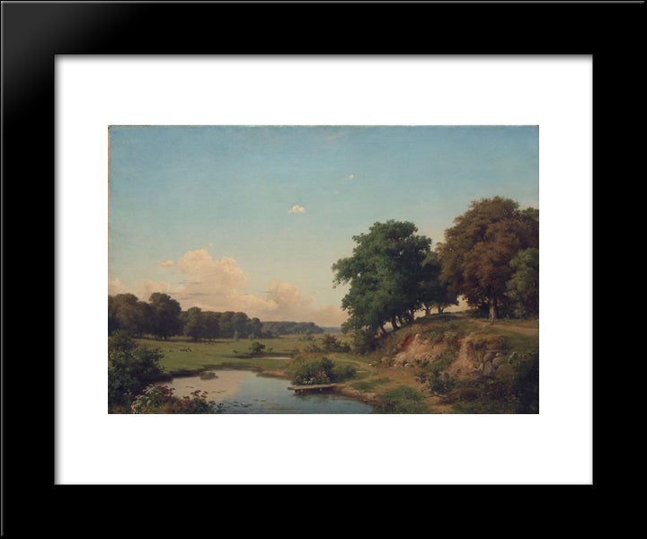 Landscape With Pond 20x24 Black Modern Wood Framed Art Print Poster by Orlovsky, Volodymyr