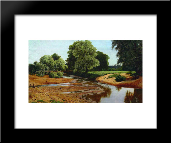 Summer Landscape 20x24 Black Modern Wood Framed Art Print Poster by Orlovsky, Volodymyr