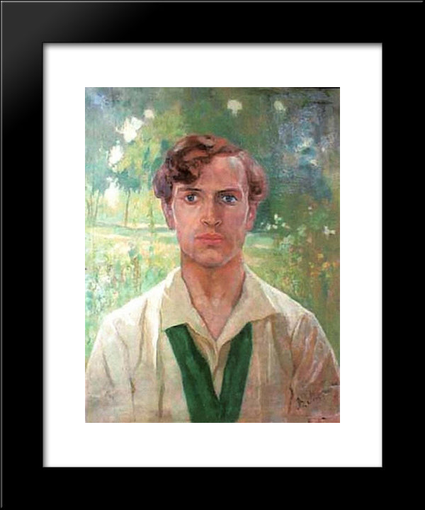 Male Portrait 20x24 Black Modern Wood Framed Art Print Poster by Maksymovych, Vsevolod