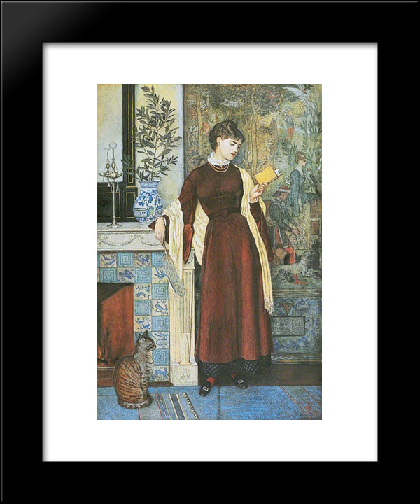 At Home. A Portrait 20x24 Black Modern Wood Framed Art Print Poster by Crane, Walter