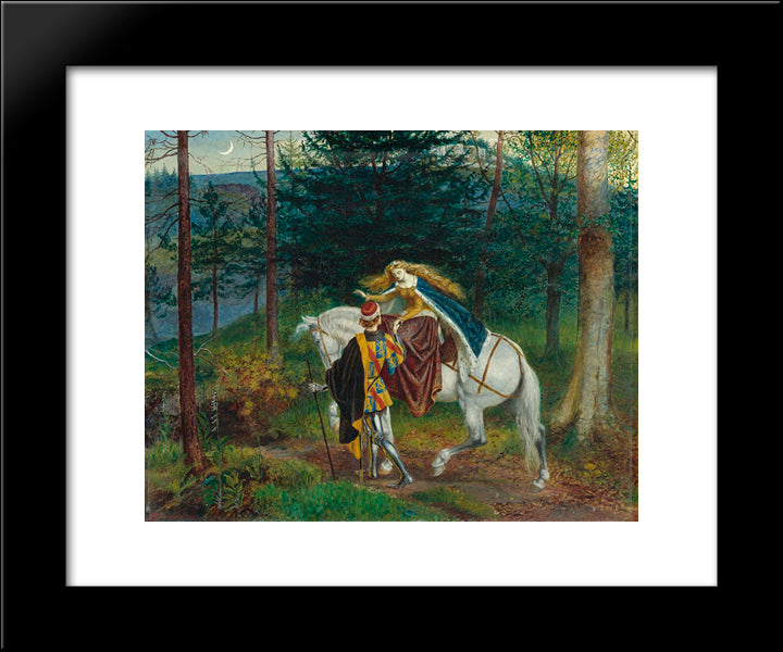 La Belle Dame Sans Merci 20x24 Black Modern Wood Framed Art Print Poster by Crane, Walter