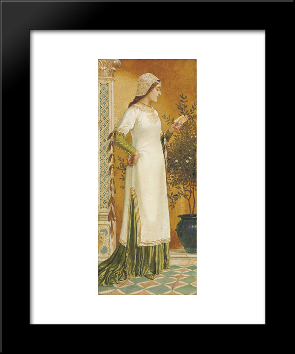 Laura Reading 20x24 Black Modern Wood Framed Art Print Poster by Crane, Walter