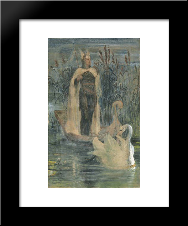 Lohengrin 20x24 Black Modern Wood Framed Art Print Poster by Crane, Walter