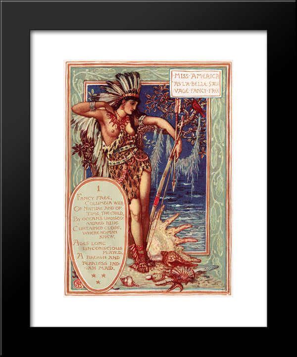 Miss America 20x24 Black Modern Wood Framed Art Print Poster by Crane, Walter