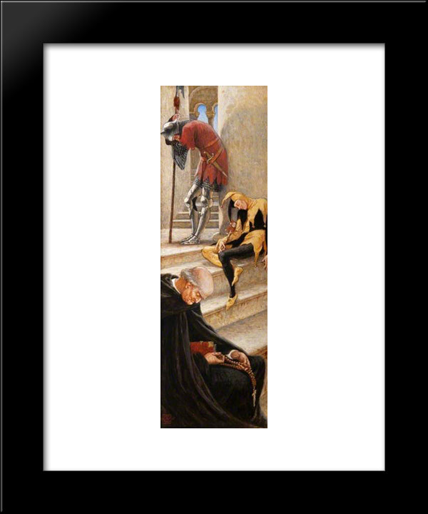 The Briar Rose (Triptych, Left Wing) 20x24 Black Modern Wood Framed Art Print Poster by Crane, Walter