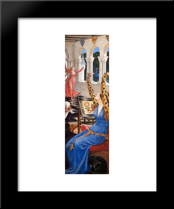 The Briar Rose (Triptych, Right Wing) 20x24 Black Modern Wood Framed Art Print Poster by Crane, Walter