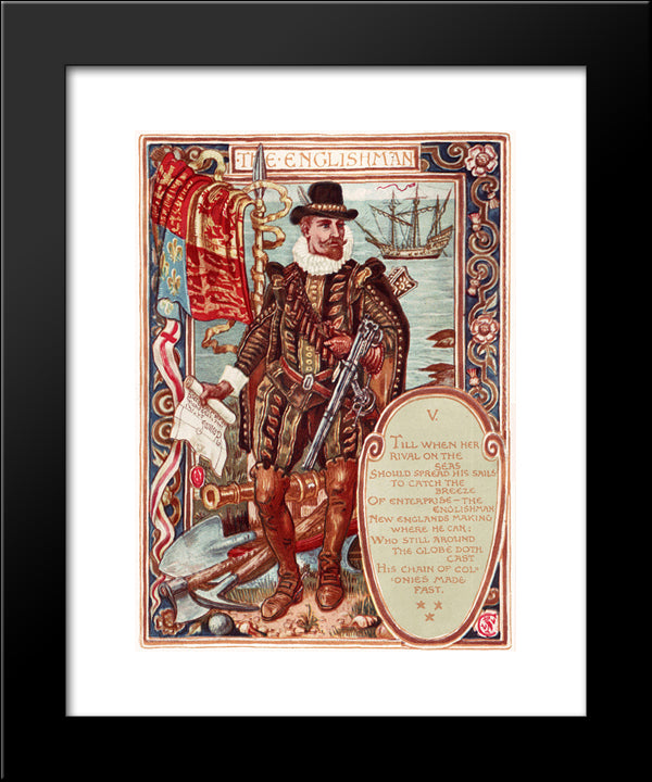 The Englishman 20x24 Black Modern Wood Framed Art Print Poster by Crane, Walter