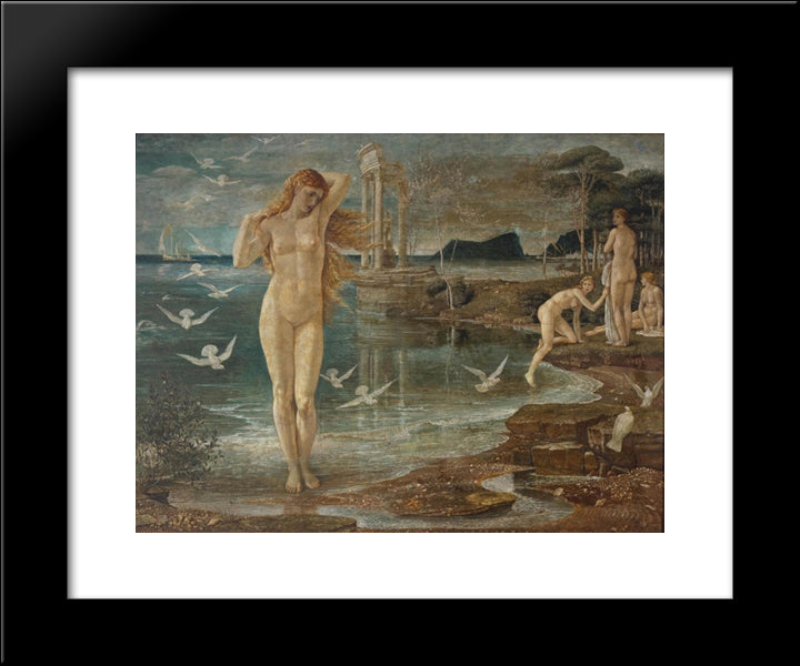 The Renaissance Of Venus 20x24 Black Modern Wood Framed Art Print Poster by Crane, Walter