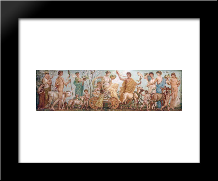 The Triumph Of Spring 20x24 Black Modern Wood Framed Art Print Poster by Crane, Walter