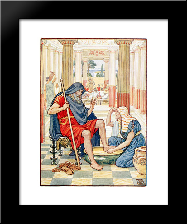 Yea, Verily, Thou Art Odysseus 20x24 Black Modern Wood Framed Art Print Poster by Crane, Walter