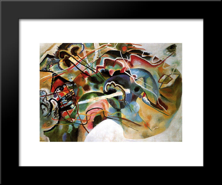 Picture With A White Border 20x24 Black Modern Wood Framed Art Print Poster by Kandinsky, Wassily