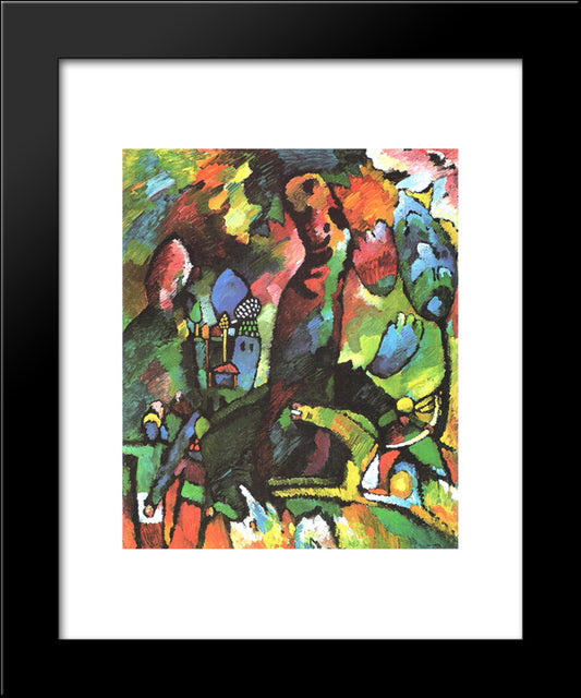 Picture With Archer 20x24 Black Modern Wood Framed Art Print Poster by Kandinsky, Wassily