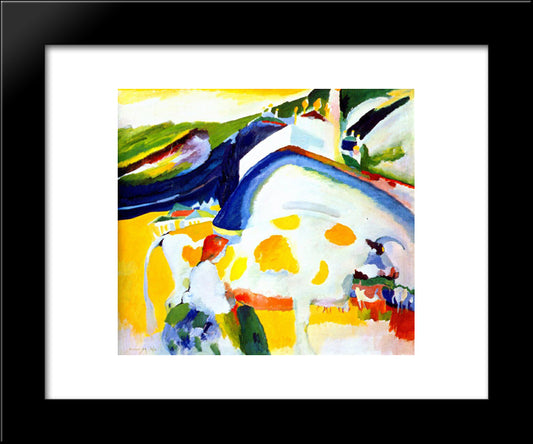 The Cow 20x24 Black Modern Wood Framed Art Print Poster by Kandinsky, Wassily