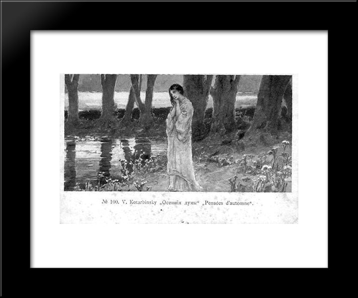 Autumn Thoughts 20x24 Black Modern Wood Framed Art Print Poster by Kotarbinski, Wilhelm