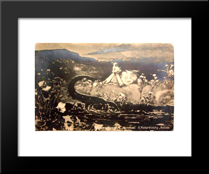 Ballade 20x24 Black Modern Wood Framed Art Print Poster by Kotarbinski, Wilhelm