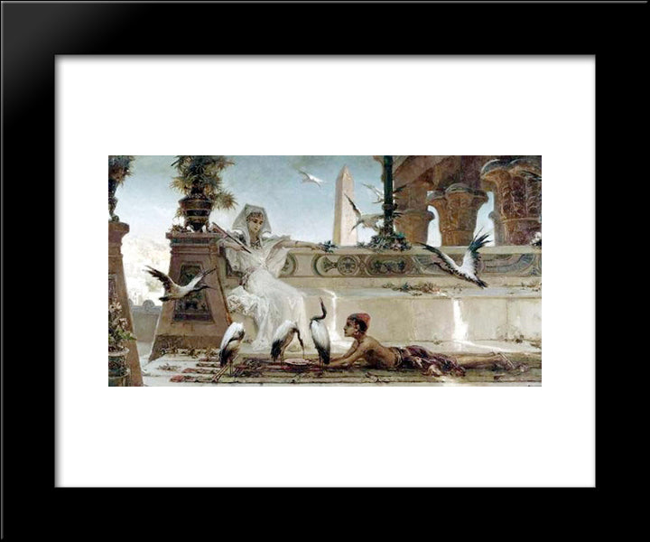 Cleopatra 20x24 Black Modern Wood Framed Art Print Poster by Kotarbinski, Wilhelm