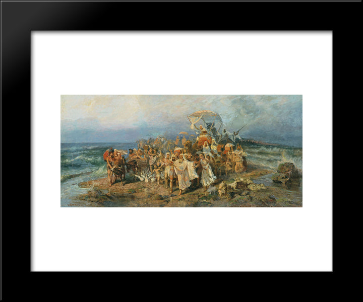 Cross Jews Across Black Sea 20x24 Black Modern Wood Framed Art Print Poster by Kotarbinski, Wilhelm