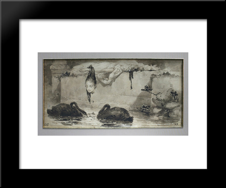 Daughter Of Cairo 20x24 Black Modern Wood Framed Art Print Poster by Kotarbinski, Wilhelm