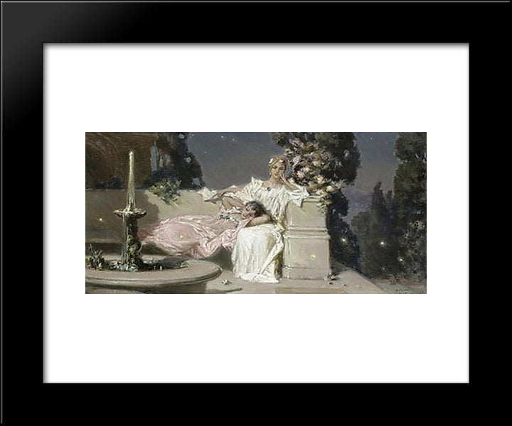 Evening 20x24 Black Modern Wood Framed Art Print Poster by Kotarbinski, Wilhelm