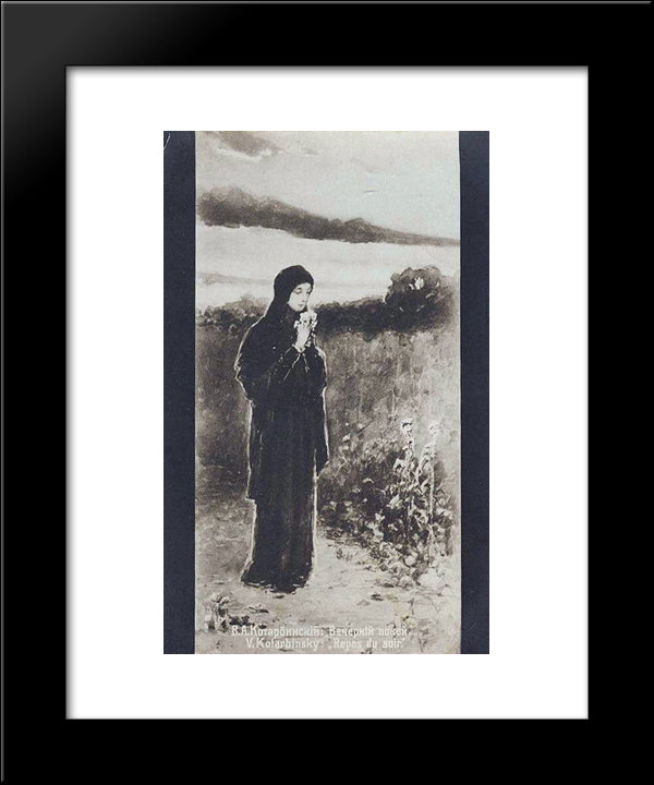 Evening Peace 20x24 Black Modern Wood Framed Art Print Poster by Kotarbinski, Wilhelm