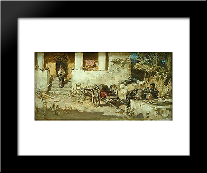 Scene From Roman Life 20x24 Black Modern Wood Framed Art Print Poster by Kotarbinski, Wilhelm