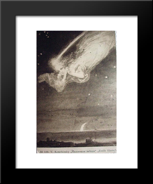 Shooting Star 20x24 Black Modern Wood Framed Art Print Poster by Kotarbinski, Wilhelm
