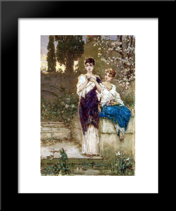 Two Beauties 20x24 Black Modern Wood Framed Art Print Poster by Kotarbinski, Wilhelm