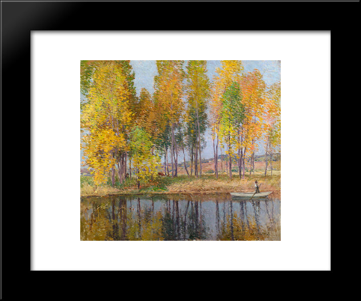 Autumn Festival 20x24 Black Modern Wood Framed Art Print Poster by Metcalf, Willard