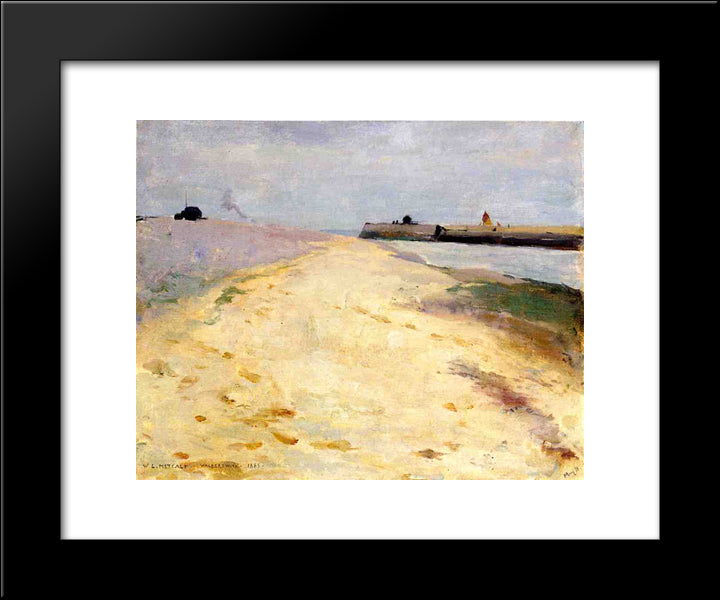 By The Shore, Walberswick 20x24 Black Modern Wood Framed Art Print Poster by Metcalf, Willard