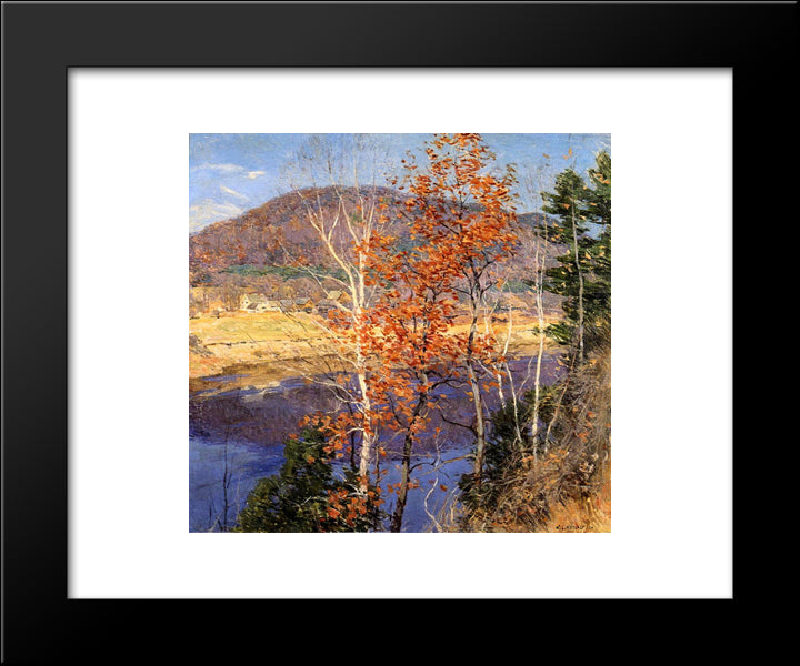 Closing Autumn 20x24 Black Modern Wood Framed Art Print Poster by Metcalf, Willard