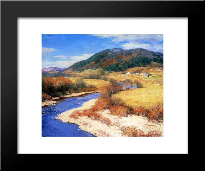 Indian Summer, Vermont 20x24 Black Modern Wood Framed Art Print Poster by Metcalf, Willard