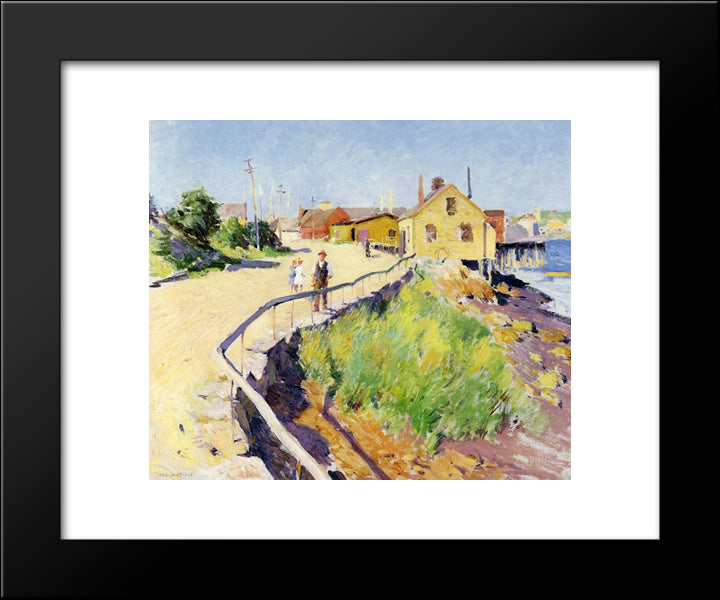 Inner Harbour, Gloucester 20x24 Black Modern Wood Framed Art Print Poster by Metcalf, Willard