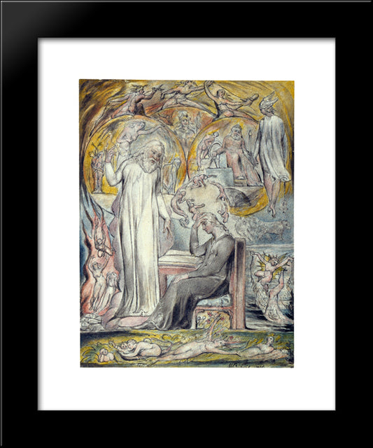 The Spirit Of Plato 20x24 Black Modern Wood Framed Art Print Poster by Blake, William