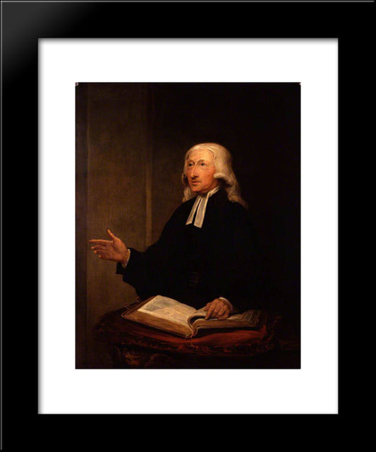 John Wesley 20x24 Black Modern Wood Framed Art Print Poster by Hamilton, William