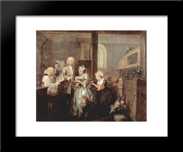 Marriage 20x24 Black Modern Wood Framed Art Print Poster by Hogarth, William
