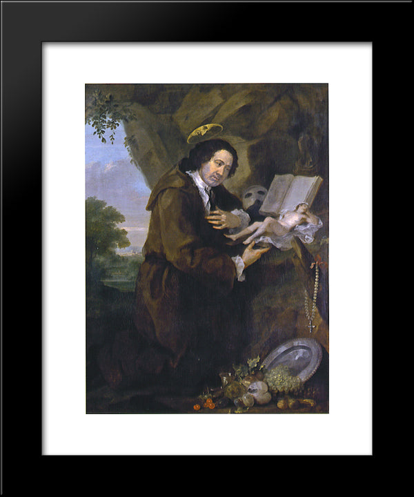 Portrait Of En'Francis Dashwood, 15Th Baron Of Despencer 20x24 Black Modern Wood Framed Art Print Poster by Hogarth, William