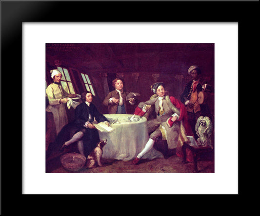 Portrait Of Lord George Graham In His Saloon 20x24 Black Modern Wood Framed Art Print Poster by Hogarth, William