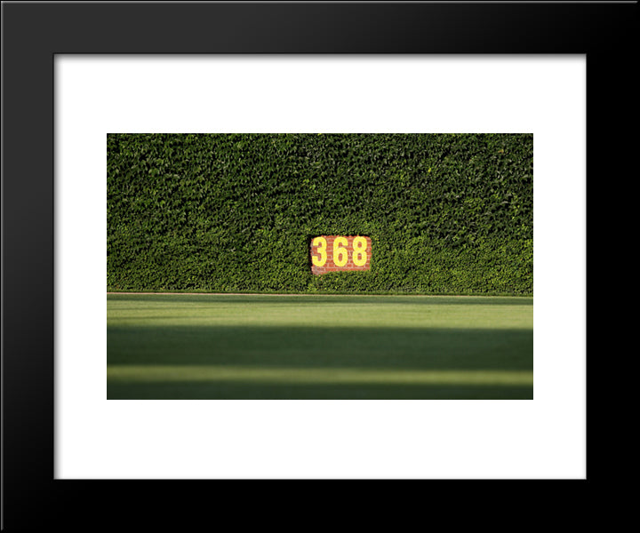 Wrigley Field Ivy 20x24 Black Modern Wood Framed Art Print Poster